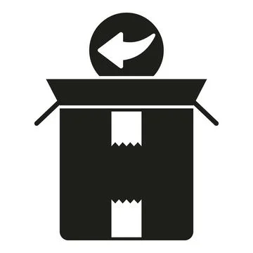 Return stock box icon simple vector. Parcel delivery イラスト素材