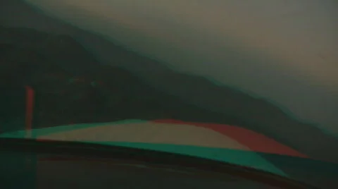 RETURN TO SUNSET stereo 3D Anaglyph Stock Footage 286651