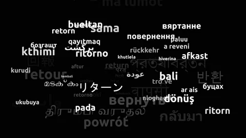Return Translated in 62 Worldwide Languages Endless Looping 3d Zooming Wordcl Stock Footage 145195076