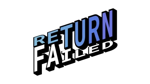 RETURN vs FAILED, 3D Text Animation in Isometric View with Opposite Word Motion Stock Footage 314263880