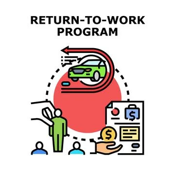 Return to work program as business concept vector illustration Illustration