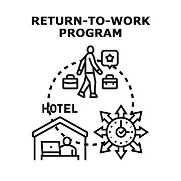 Return to work program concept illustrating career opportunity 스톡 일러스트