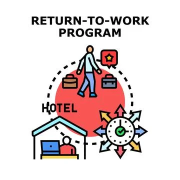 Return to work program concept illustrating career opportunity 스톡 일러스트