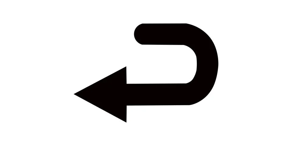 Returned button vector icon Illustrazione stock