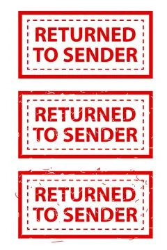 Returned to Sender, simple vector rust dirty red simple rectangle vector ru.. Stock Illustration