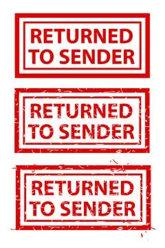 Returned to Sender, simple vector rust dirty red simple rectangle vector ru.. Stock Illustration