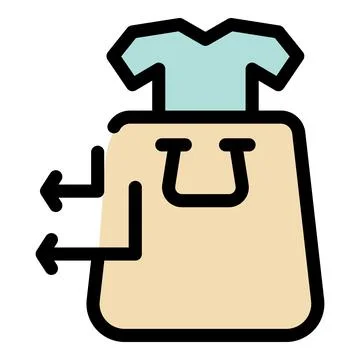 Returning clothes to the store for refund or exchange Stock Illustration