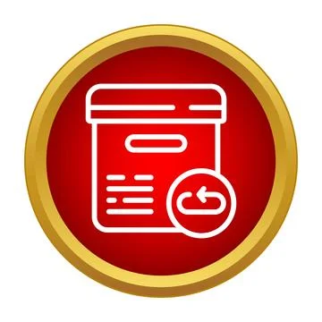 Returning package icon for delivery and shipping service Stock Illustration