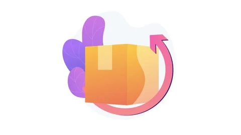 Returns and refunds 4K loop animation Stock Footage 132925234