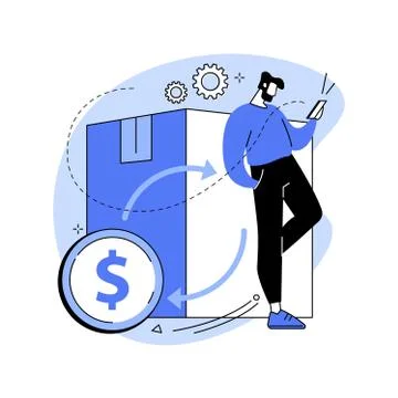 Returns and refunds abstract concept vector illustration. Stock Illustration