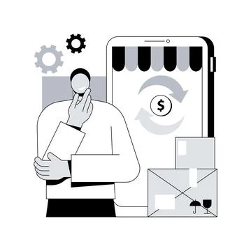 Returns and refunds abstract concept vector illustration. Stock Illustration