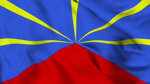 Reunion flag gently waving in the wind Stock Footage 139937332