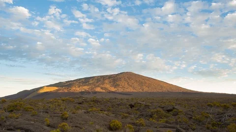 Reunion Island Piton de la Fournaise Volcano Afternoon Timelapse Stock Footage 101839711