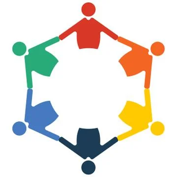 Reunion or Diversity group or community symbol. Stock Illustration