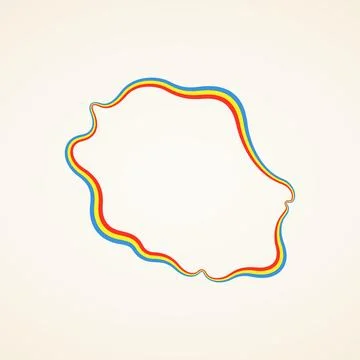Reunion - Outline Map Stock Illustration