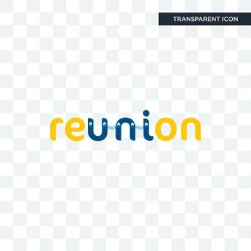 Reunion vector icon isolated on transparent background, reunion logo design Stock Illustration