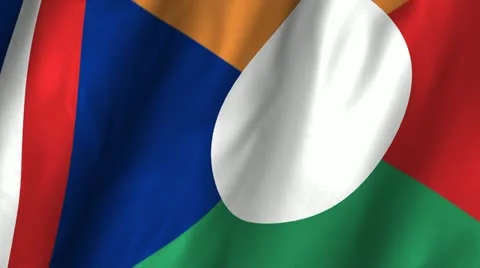 Réunion Waving Flag Stock Footage 12357897
