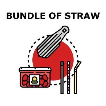 Reusable and single use drinking straws comparing eco options Stock Illustration