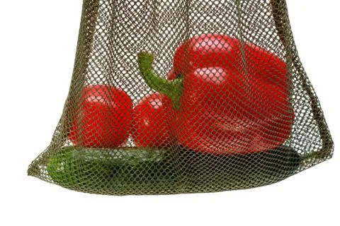 Reusable bag with vegetables Stock Photos