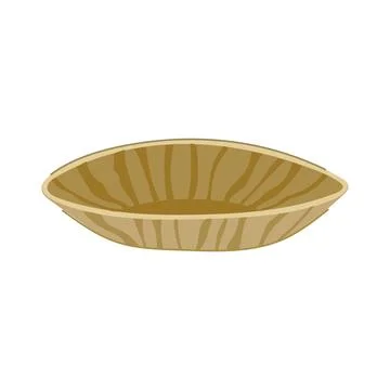 Reusable bamboo plate cartoon vector illustration Stock Illustration