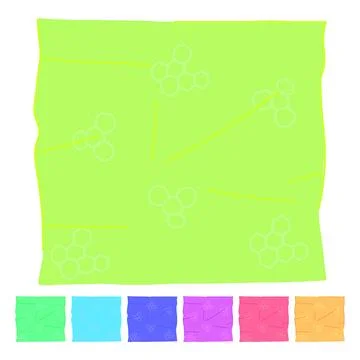 Reusable beeswax food wrap vector cartoon graphic Stock Illustration