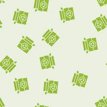 Reusable box cardboard packaging glyph seamless pattern Stock Illustration