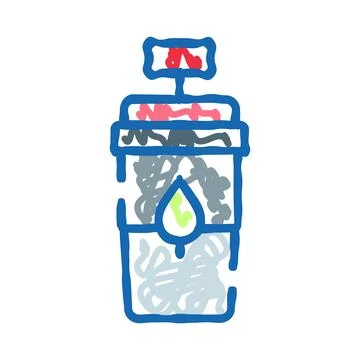 Reusable coffee cup promoting zero waste lifestyle Stock Illustration