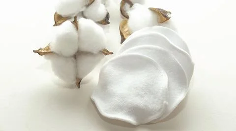 Reusable cotton makeup remover discs Stock Photos