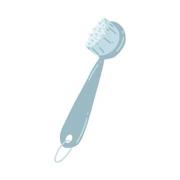 Reusable dish brush in cartoon flat style. Vector illustration of zero waste Stock Illustration