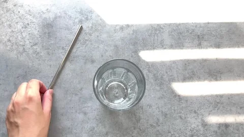 Reusable drinking straws, plastic replacement Stock Footage 243367599