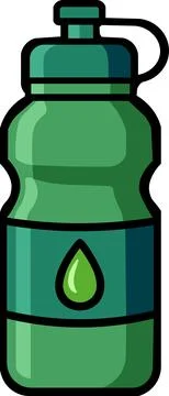 Reusable eco water bottle container icon Stock Illustration
