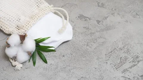 Reusable face pads Stock Photos