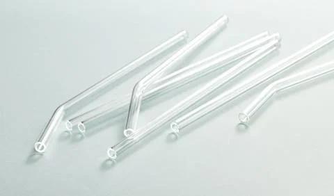 Reusable glass straws Stock Photos