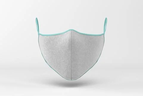 Reusable grey masks 3d render image on grey gradient Stock Illustration