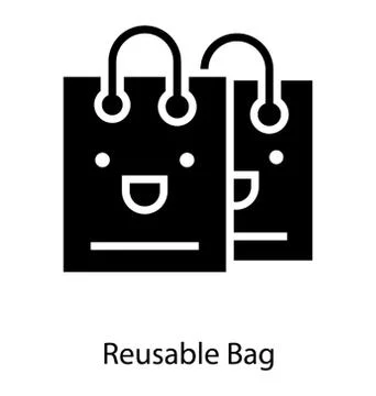 Reusable Hand Bag Illustrazione stock