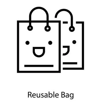 Reusable Hand Bag Stock Illustration
