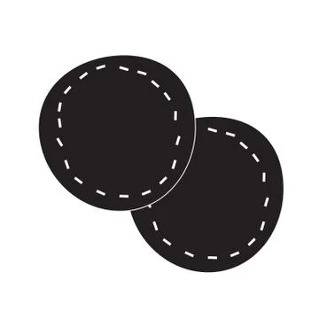 Reusable makeup discs icon. White background. Flat style Stock Illustration