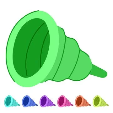 Reusable menstrual cup vector cartoon graphic Ilustração Stock