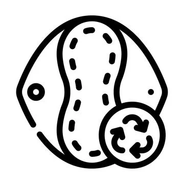 Reusable pad zero waste line icon vector illustration イラスト素材