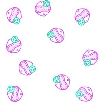 Reusable pad zero waste vector seamless pattern Stock Illustration