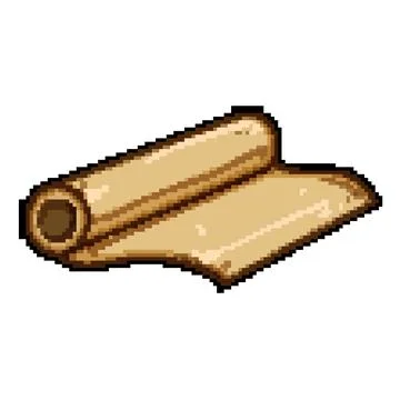 Reusable parchment paper pixel art vector illustration Stock Illustration