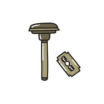 Reusable razor doodle icon, vector illustration Stock Illustration
