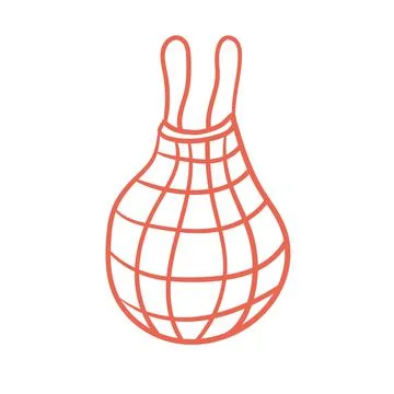 Reusable recyclable string bag. Eco friendly shopper Stock Illustration