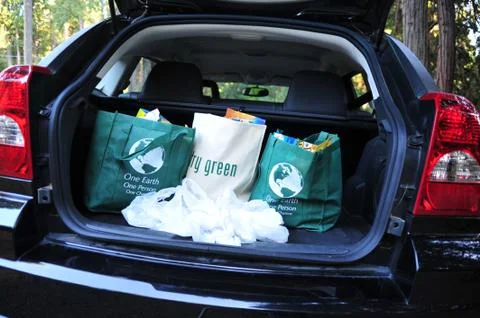 Reusable shooping bags Stock Photos