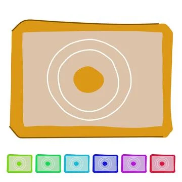 Reusable silicone baking mat vector cartoon graphic Stock Illustration