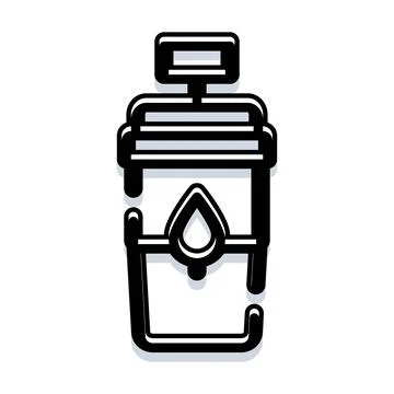 Reusable water bottle protecting environment concept Stock Illustration