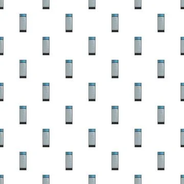 Reusable water bottles creating seamless pattern background 스톡 일러스트