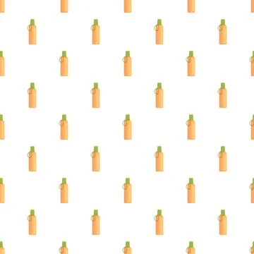 Reusable water bottles creating a seamless pattern background イラスト素材