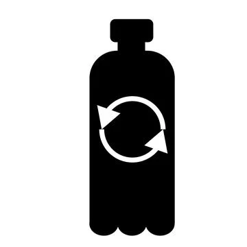 Reuse bottle icon on white background. flat style. recycle bottle sign. Stock Illustration