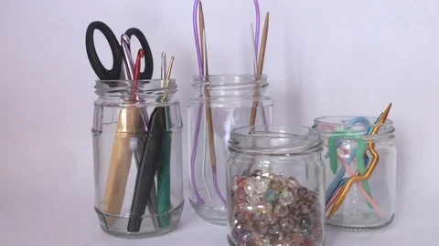 Reuse the empty glass jars Stock Footage 102269136